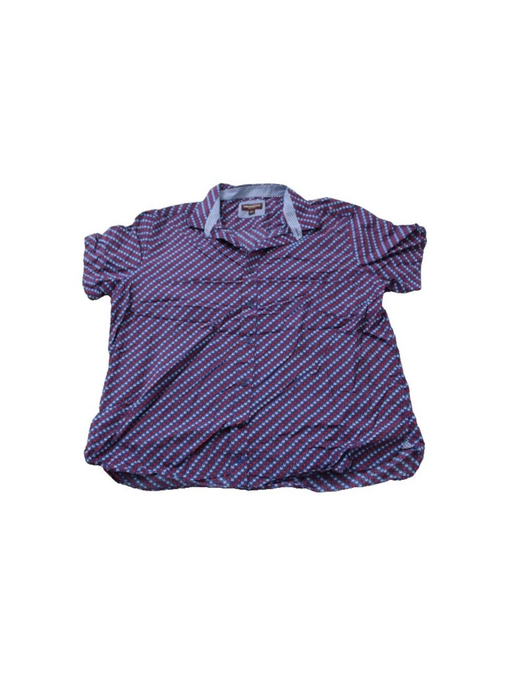 Johnston & Murphy Mens XXL Blue Red‎ Crab Print Short Sleeve Button Up Shirt